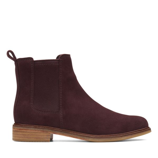 Clarks Womens Clarkdale Arlo Ankle Boots Burgundy | UK-2489576